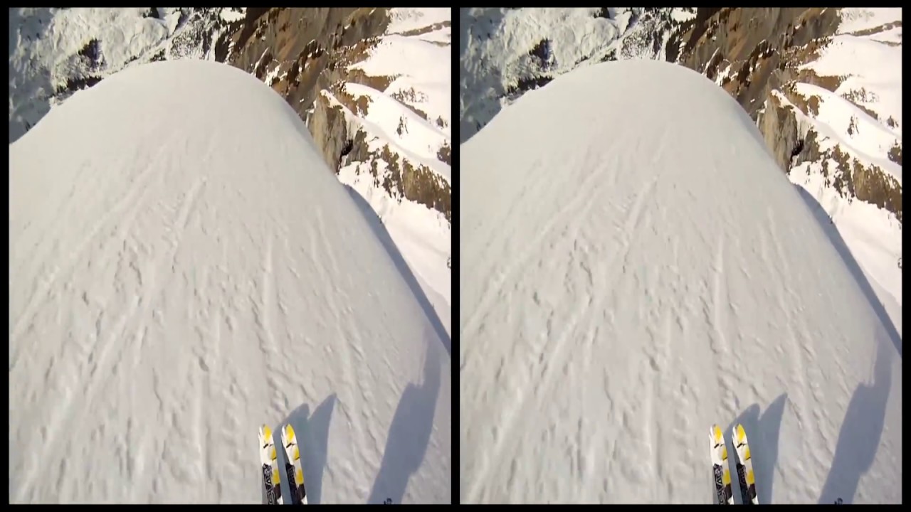 VRin - Virtual Reality Skiing #2 - 3D - SBS - google cardboard