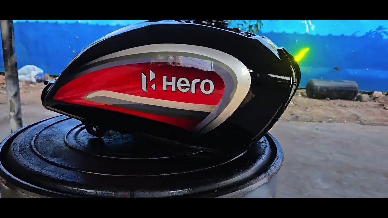  Bike Painting 🔥 | Spray Gun Magic | Hero Splendor Transformation | Modification Hero Splendor Plus 