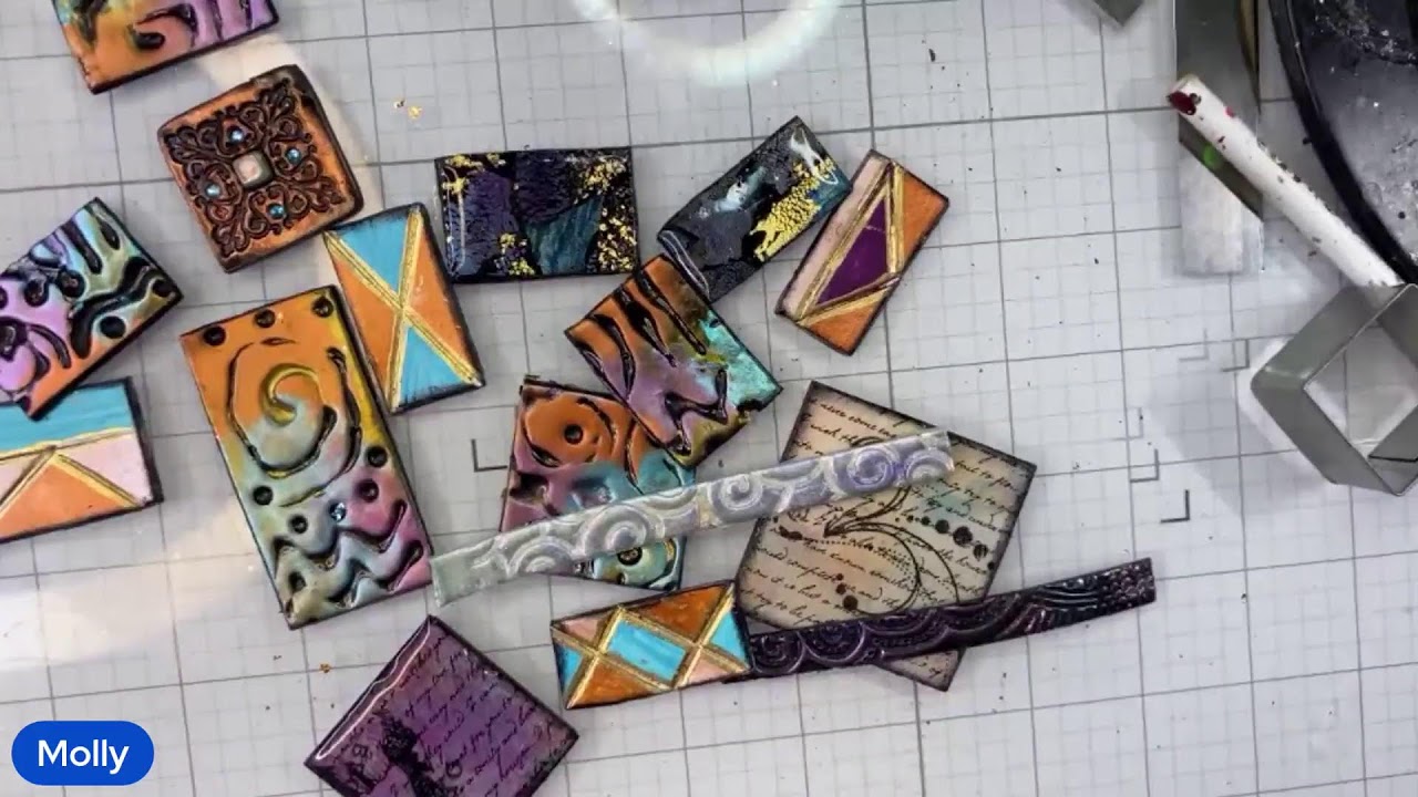 Let's make some polymer clay foil tiles!