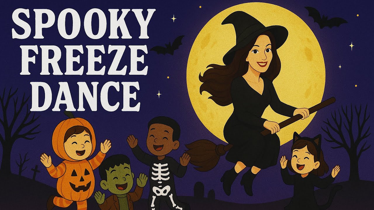Spooky Freeze Dance 👻 | Halloween | Preschool Movement