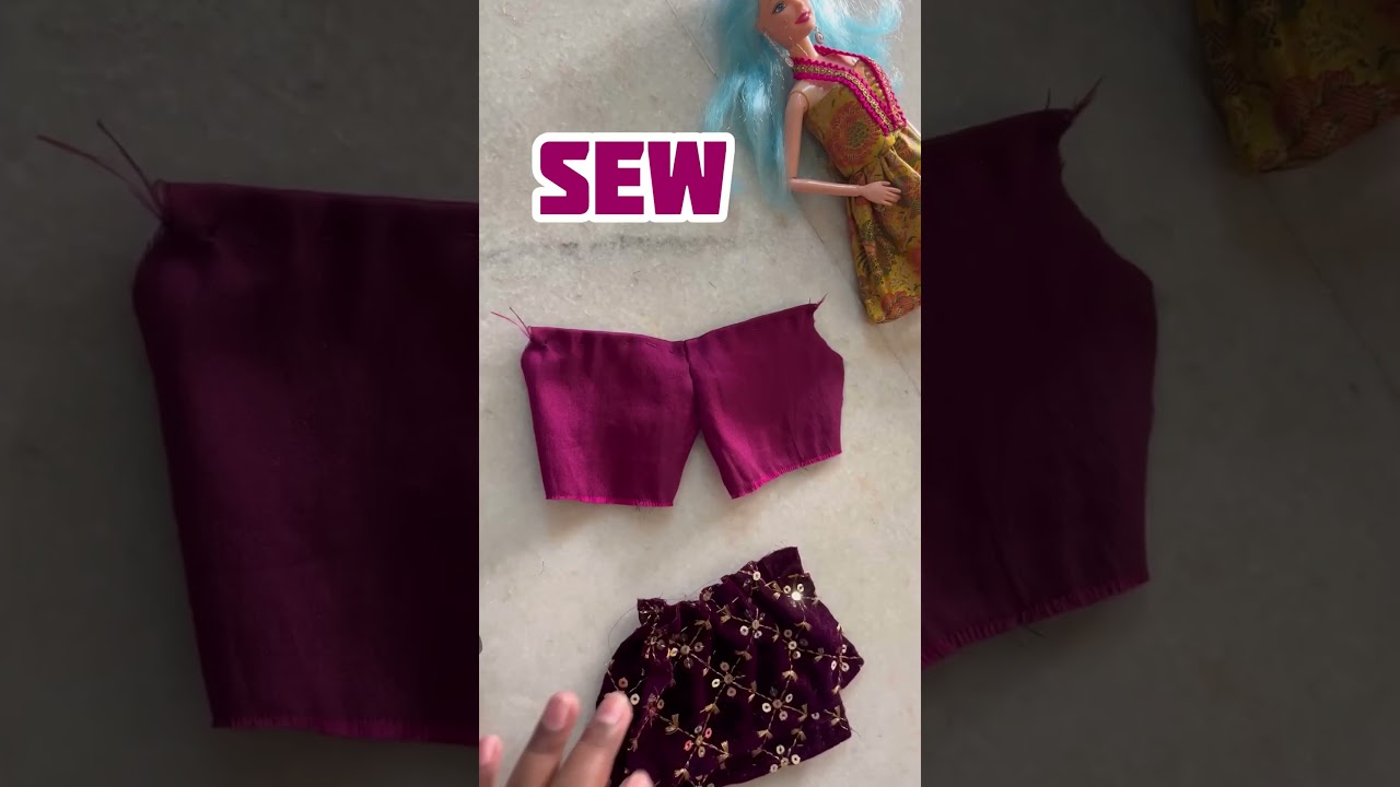 DIY sharara pant for #barbiedoll #youtubeshorts #anudcreating