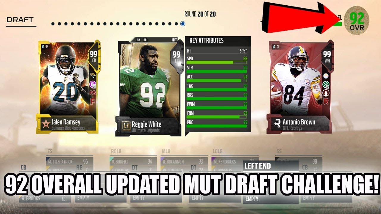 UPDATED DRAFT CHAMPS 92 OVERALL DRAFT CHALLENGE! INSANE ROUNDS! | MADDEN 18 MUT DRAFT