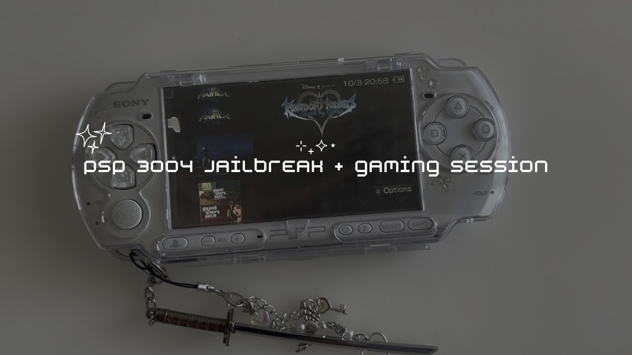 PSP 3004 jailbreak + gaming session | aesthetic