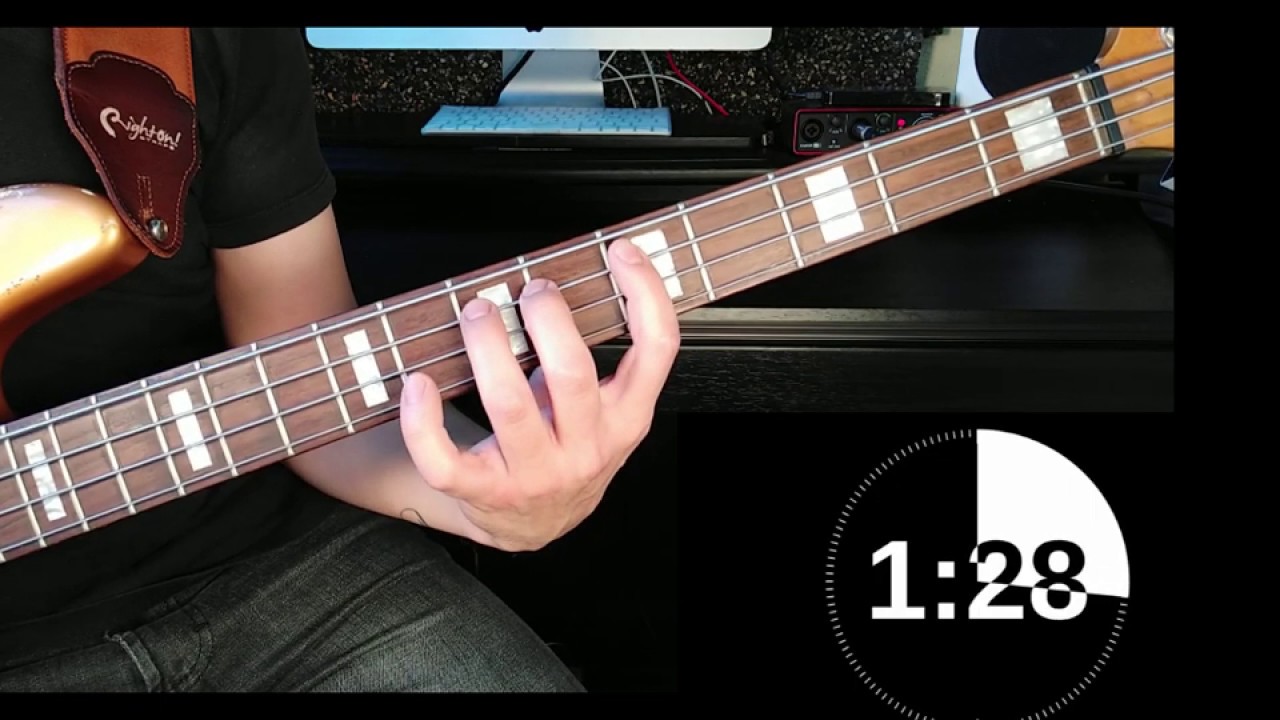 Ejercicio dedos mano izquierda bajo | Coordinación 1 | Entrenamiento para bajistas