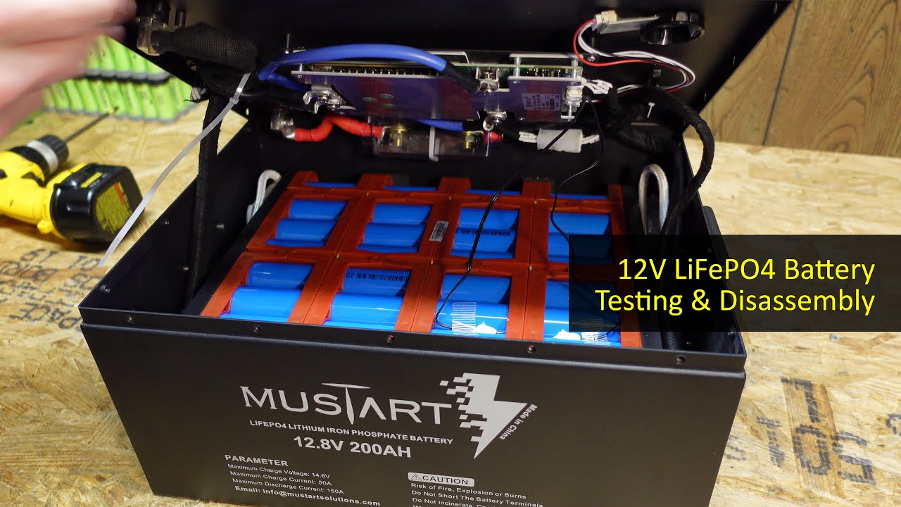 MUSTART 12V 200Ah LiFePO4 Battery, Serviceable with Cylindrical Cells!