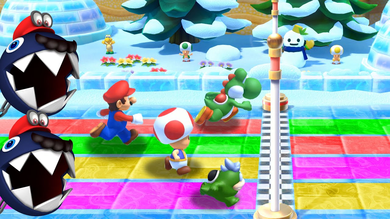 Mario Party 10 - Minigames - Mario Vs Yoshi Vs Toad Vs Spike (Master Cpu)