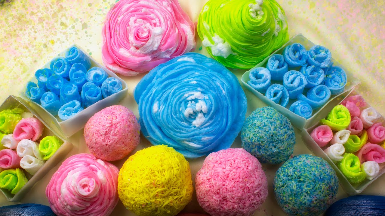 Красочный мыльный сет АСМР✨. Микроволновочные цветы💐, коробочки с завитками, мыльные шарики. Релакс😴