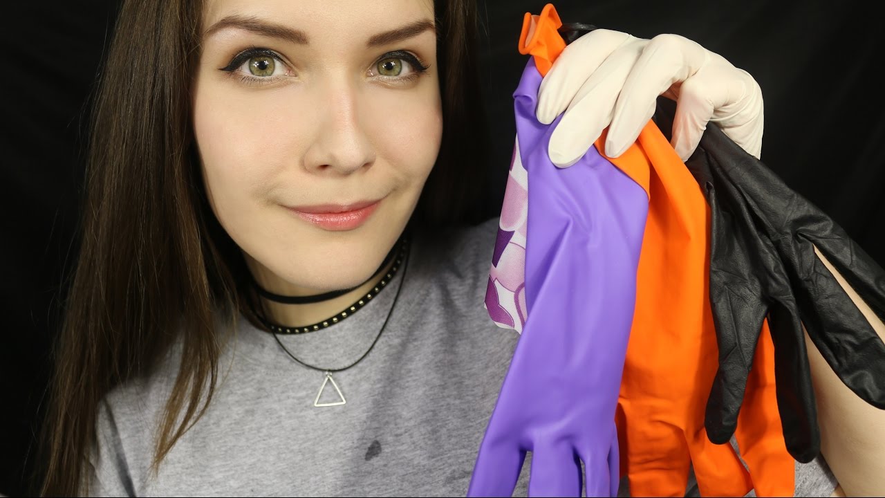 АСМР Звуки перчаток | Триггер | Массаж ушек |ASMR Latex Gloves trigger, massage ear | No Talking