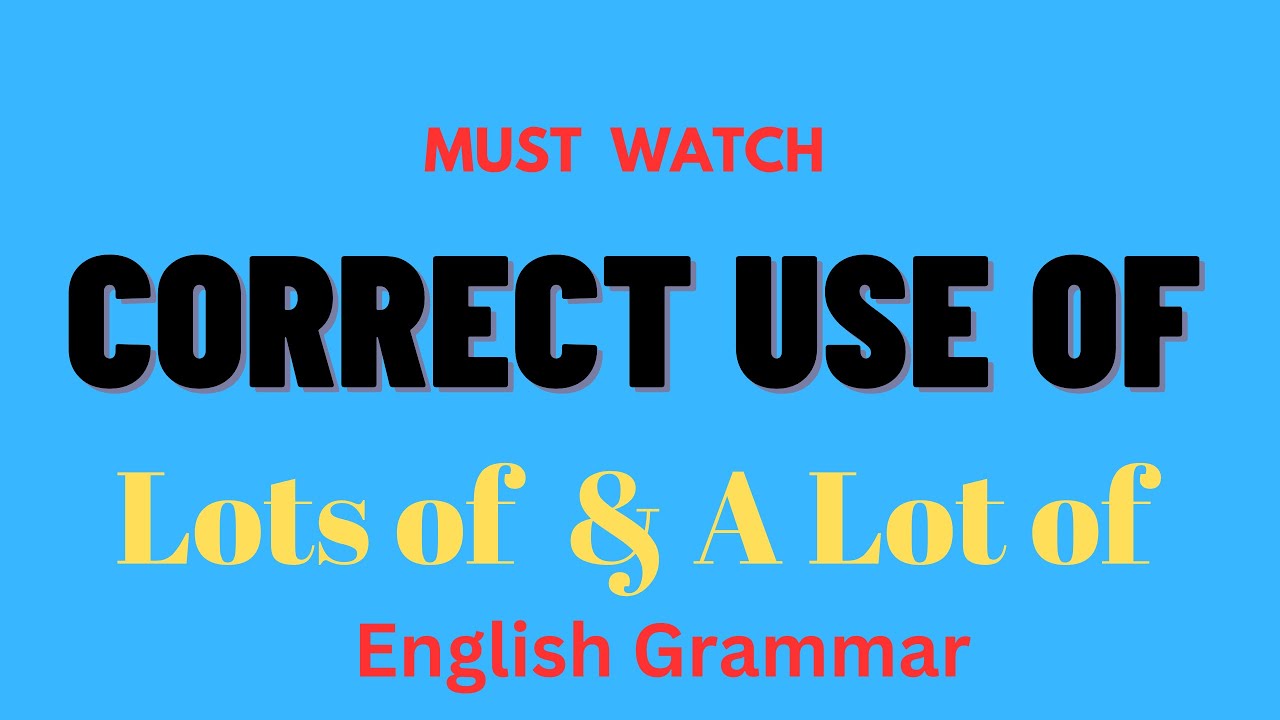 Correct Use of Lots of & A Lot of | English Grammar | With Examples  #subscribe #englishgrammar