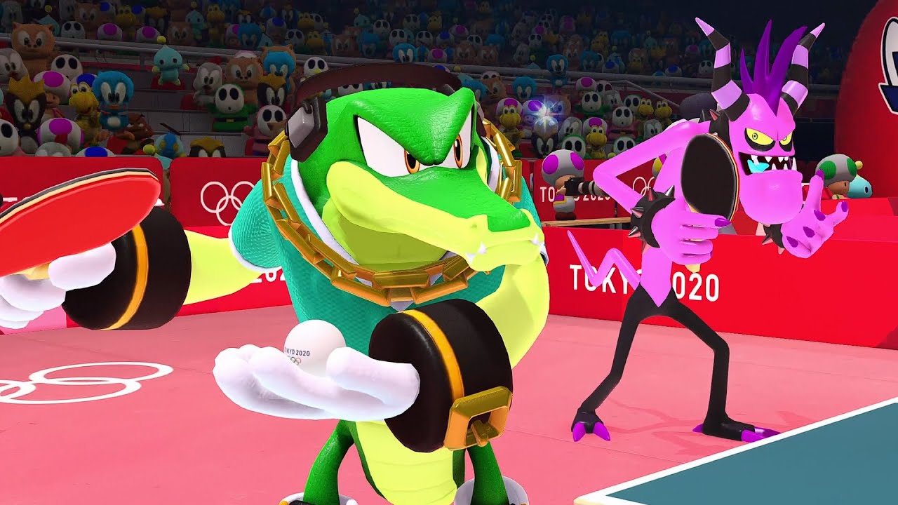 Vector Vs. Dr.Eggman - Mario & Sonic at the Tokyo 2020 Olympic Games Table Tennis (Duble) | UHD
