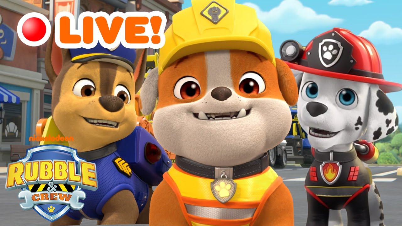 🔴 LIVE: Rubble & Crew FULL EPISODES! w/ Charger, Wheeler, Mix & Motor | Rubble & Crew