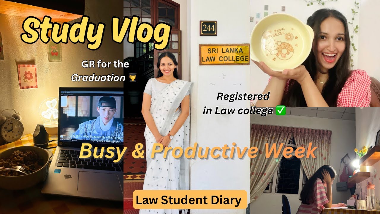 Graduation එකට සාරි ගත්තා🎀 හැමදේම අස්සෙ Study වැඩ Balance කරන මම🫡#studymotivation
