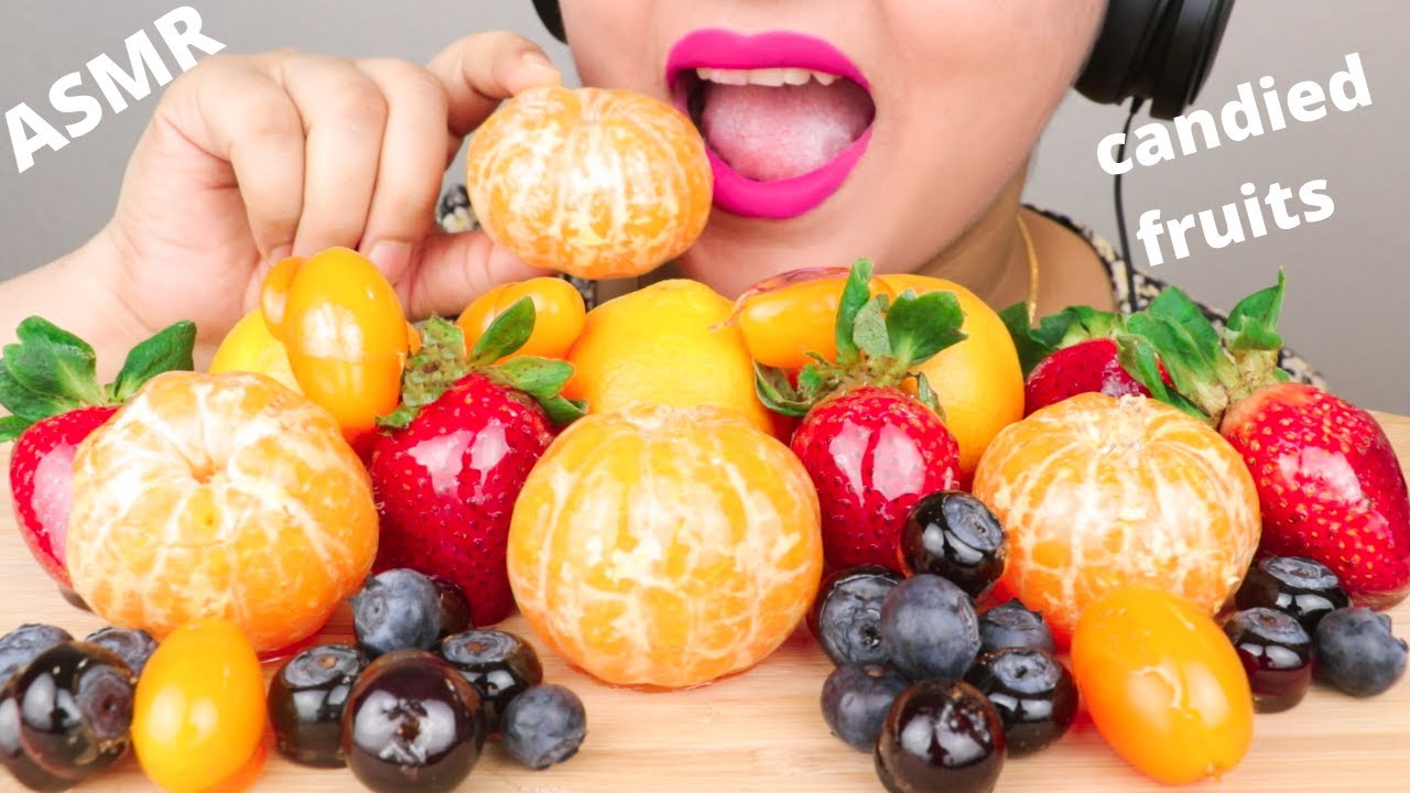 CANDIED FRUITS ASMR Extreme Crunch Mukbang (Eating Sounds)