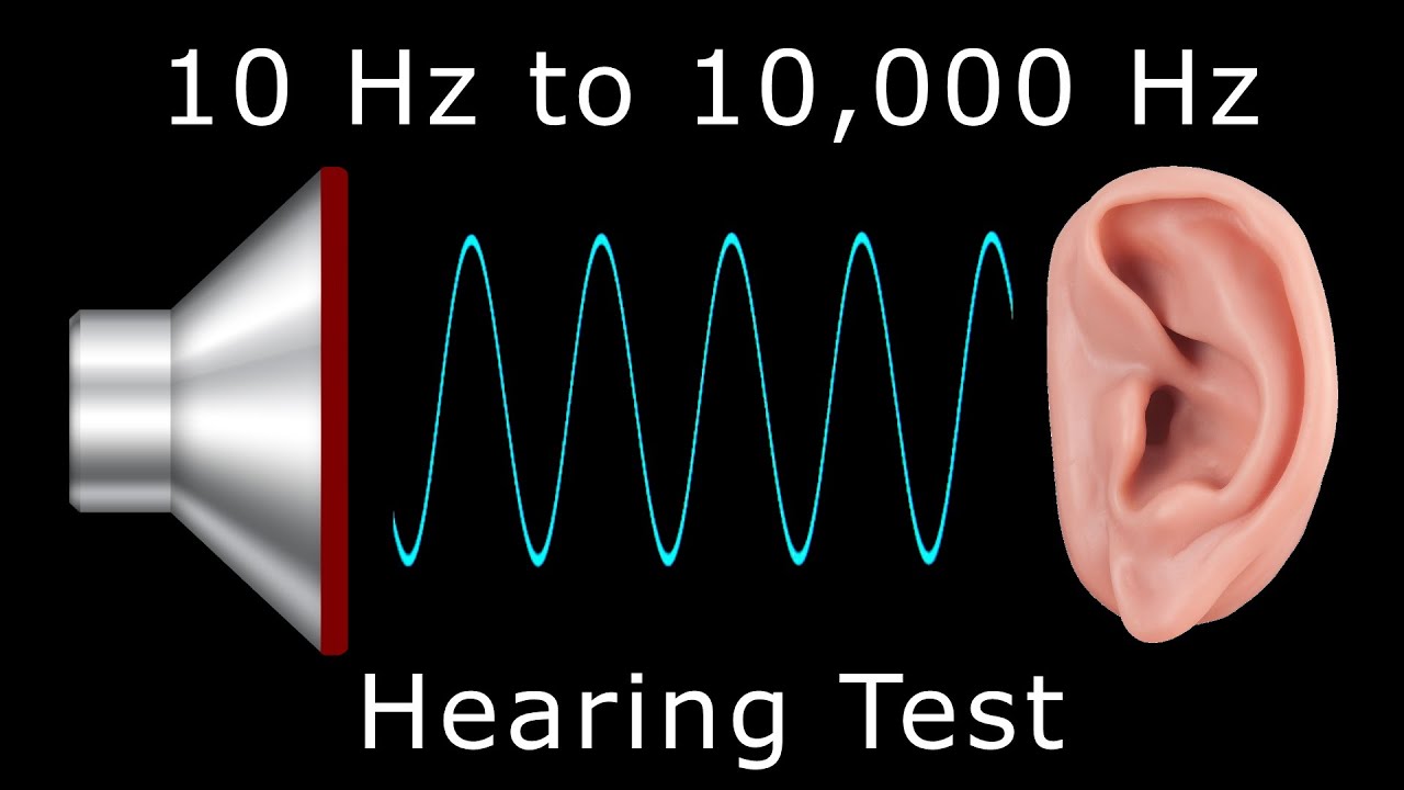 10 Hz to 10,000 Hz Frequency Hearing Test