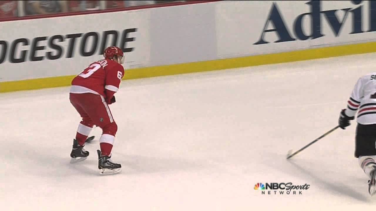 Joakim Andersson knucklepuck wrister goal 2-1 May 27 2013 Chicago Blackhawks vs Detroit Red Wings