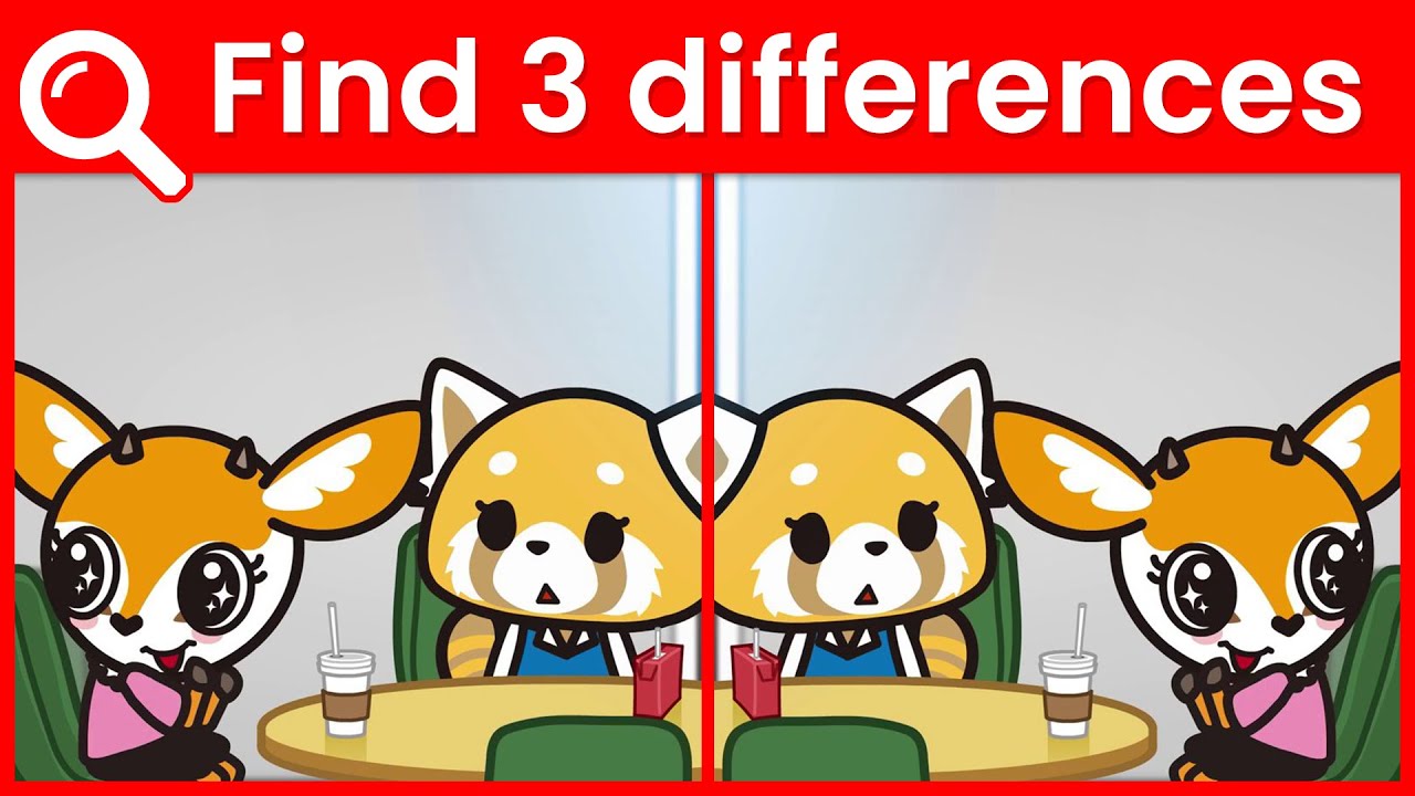 Aggretsuko fenneko laugh | find the difference