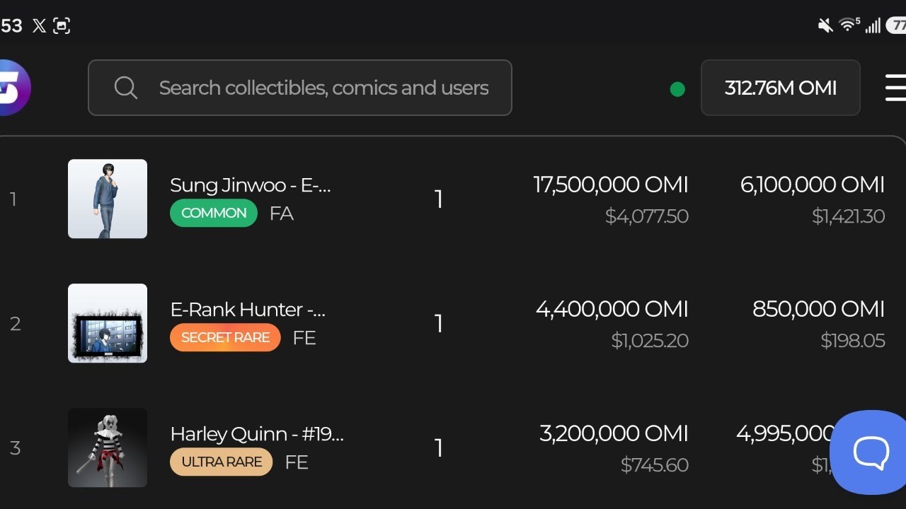 Attention on VeVe collectibles vs $OMI volume! Which will win? $DEFX $DEVVE DACAT news!