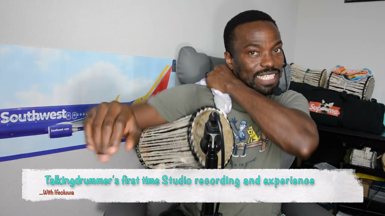 How to Play the Talkingdrum: Talkingdrummer's First time Studio recording and experience.