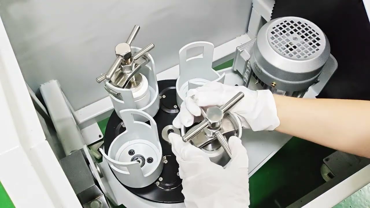 Sample grinding demonstration of Multi angle Planetary Ball Mill