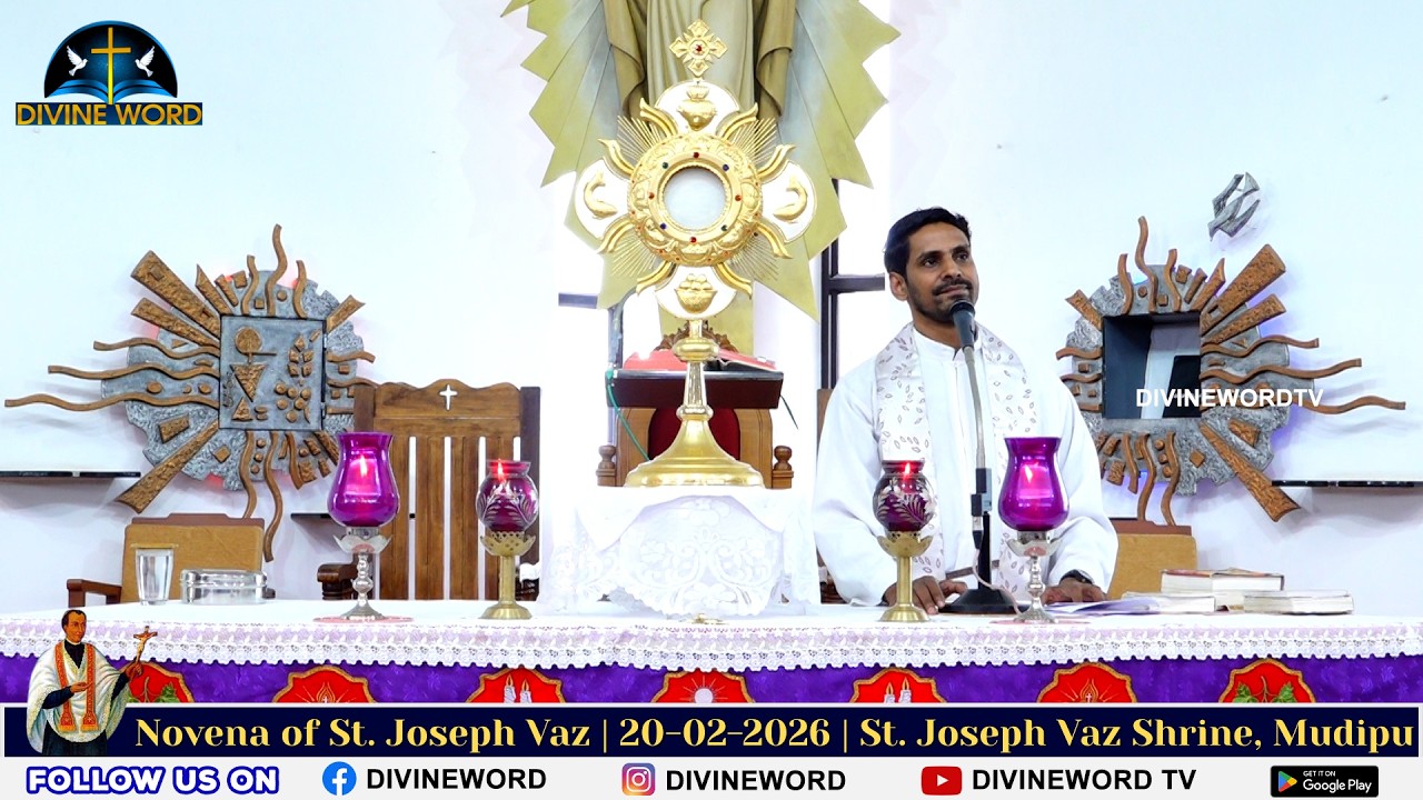 Novena of St. Joseph Vaz | 20-02-2026 | Fr. Rohan Dias CSSR | St. Joseph Vaz Shrine, Mudipu