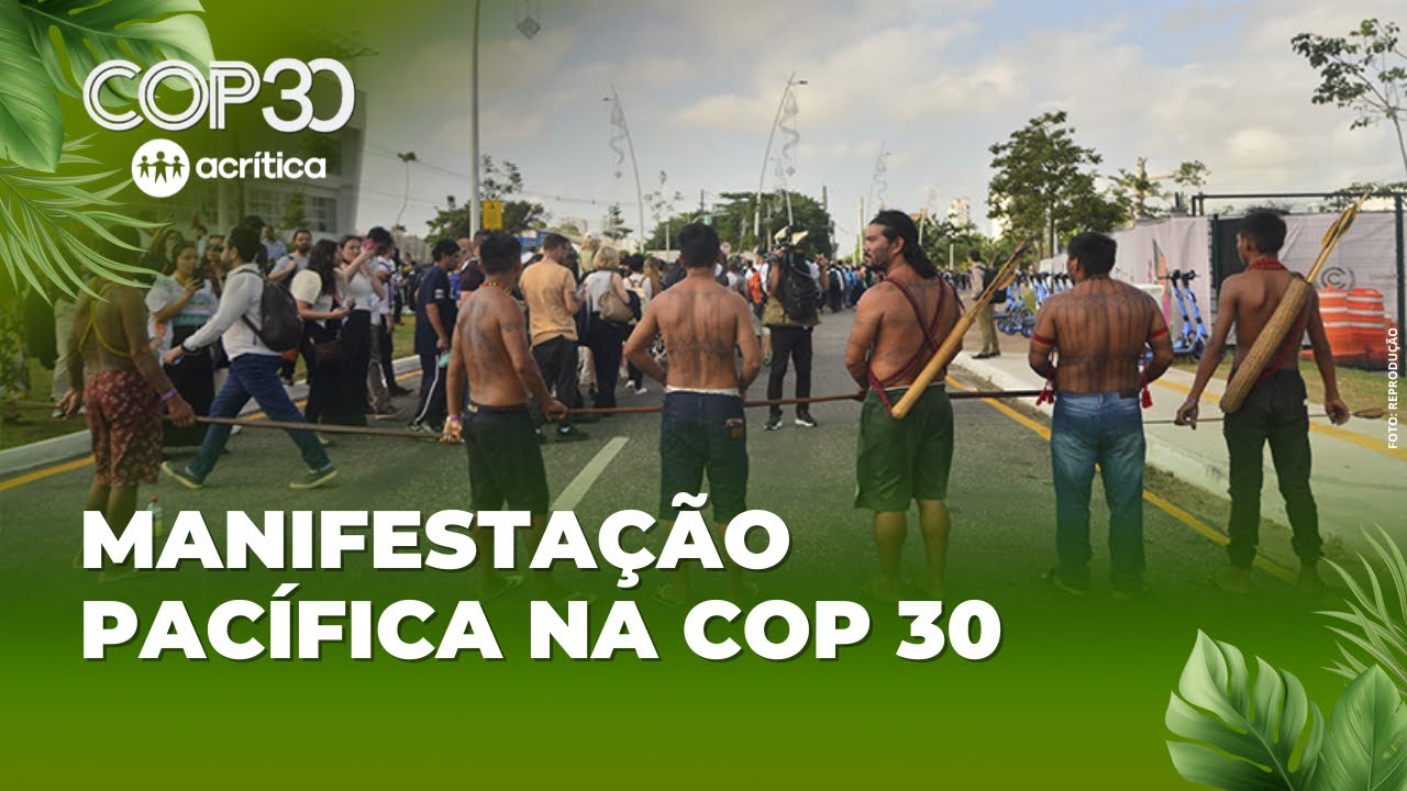 INDÍGENAS BLOQUEIAM ACESSO AO PARQUE DA CIDADE NA COP 30