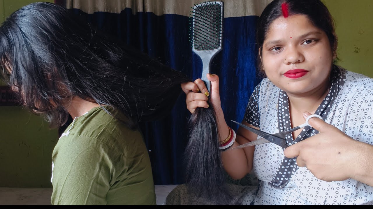 ASMR|| Original Layer Hair Cutting Doing My Sweet Sister (Relaxation)✂️🫶💈