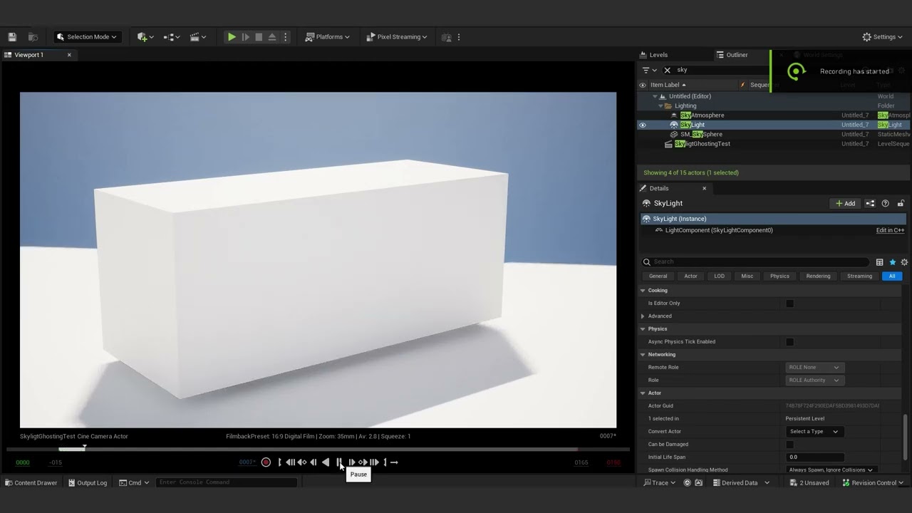 UE5 Lumen/Skylight shadow ghosting (Realtime, not rendered footage)