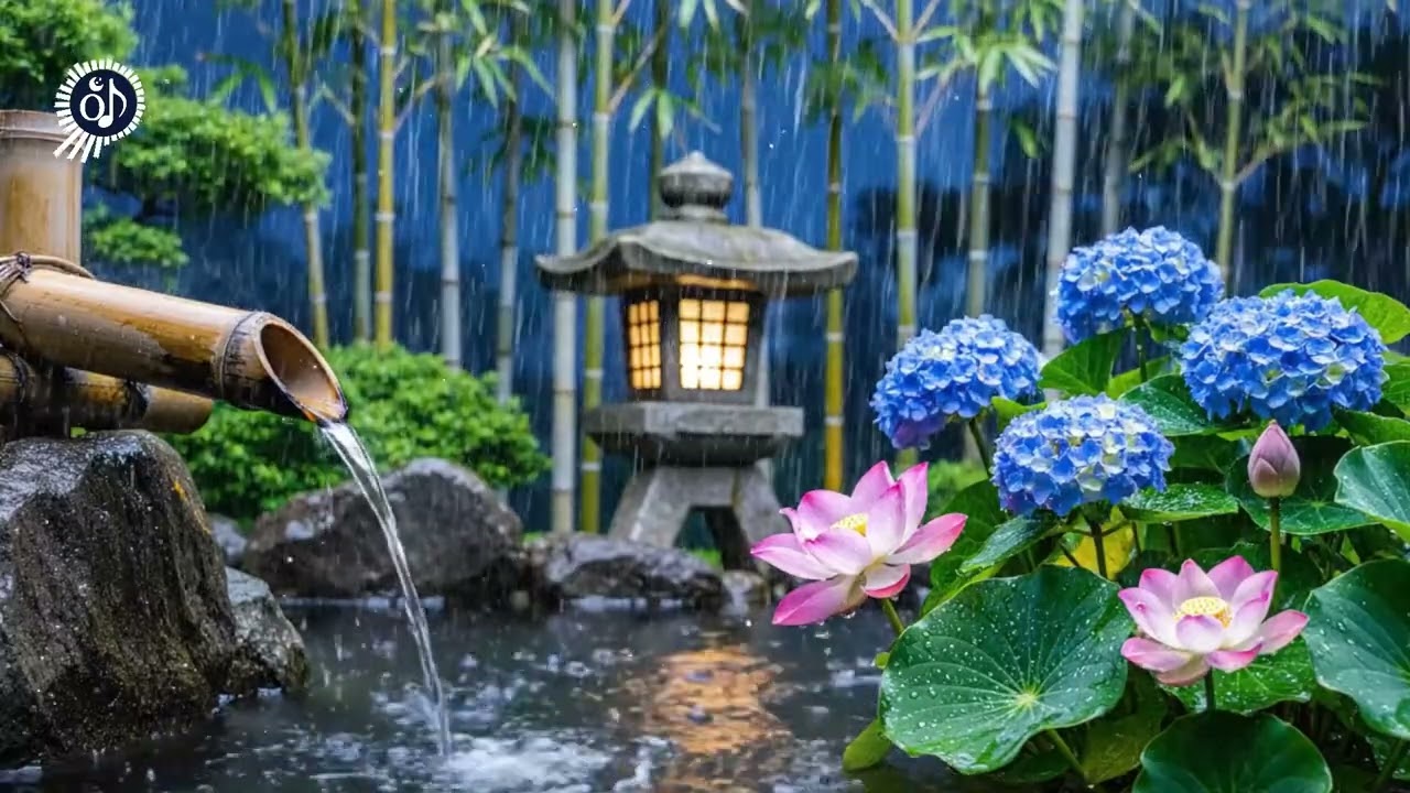 Quiet the Mind, Let the World Fade Away | Bamboo Water, Gentle Rain & Deep Sleep Music