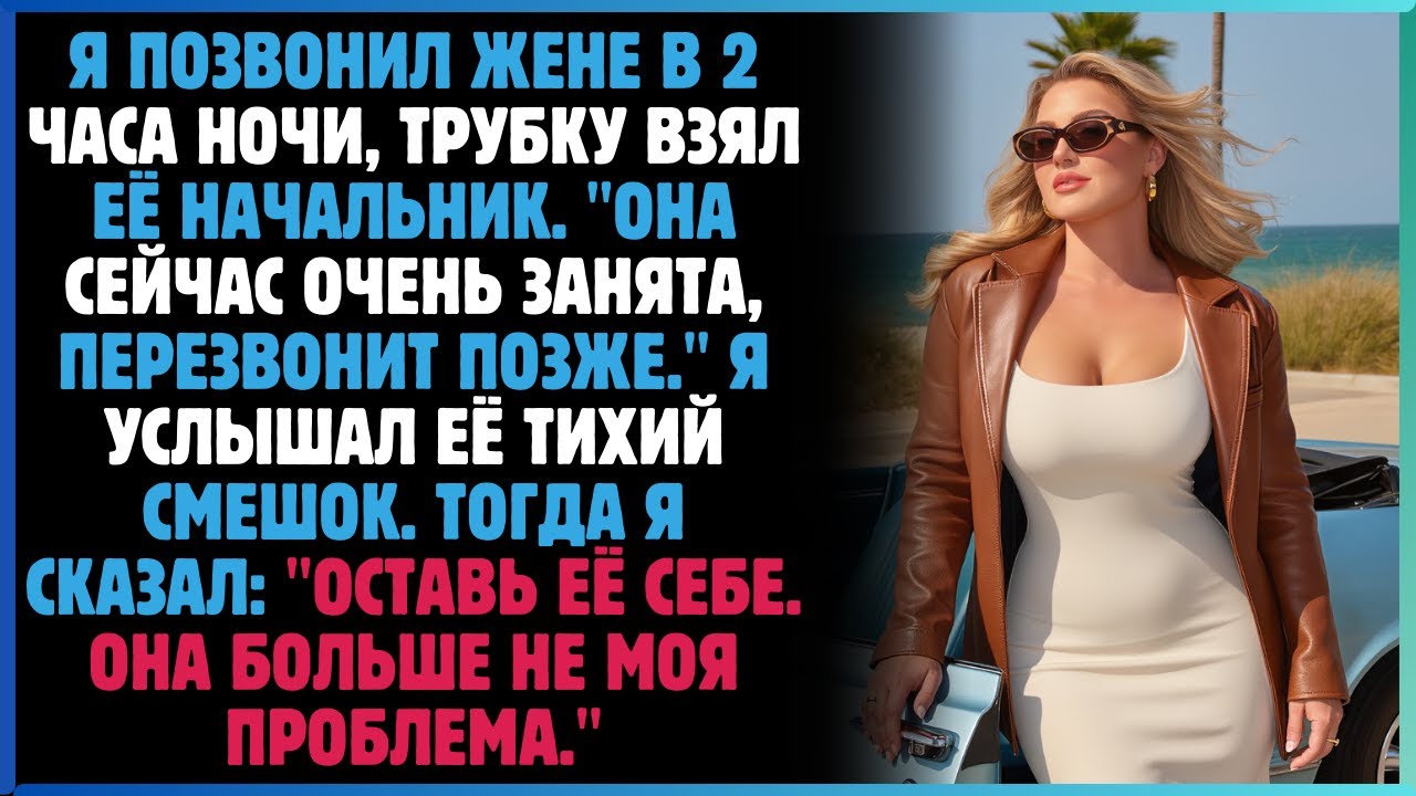 Я позвонил жене в 2 часа ночи, трубку взял её начальник. 