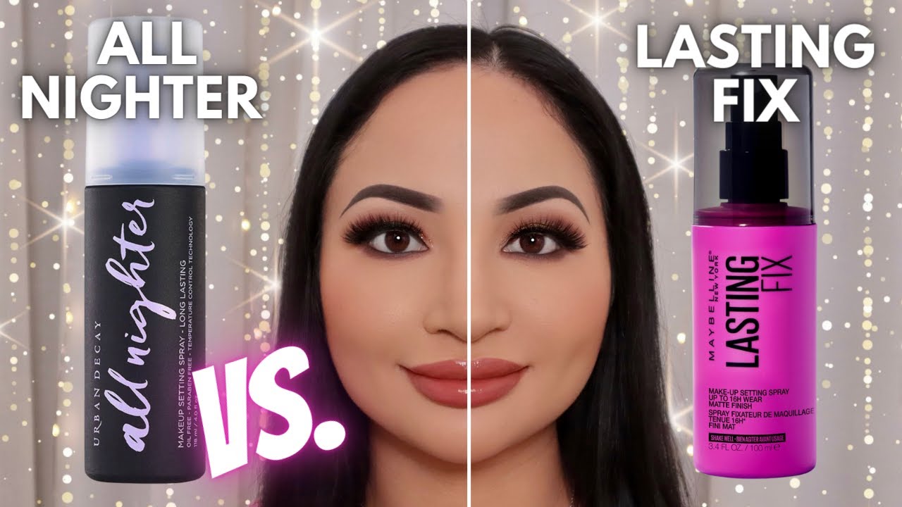 URBAN DECAY ALL NIGHTER VS. MAYBELLINE LASTING FIX MAKEUP SETTING SPRAY | Comparison & Wear Test!