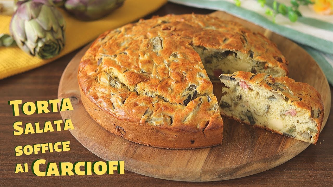 TORTA SALATA SOFFICE CARCIOFI E SPECK facile e veloce | Lorenzo in cucina Salt Pie Artichokes