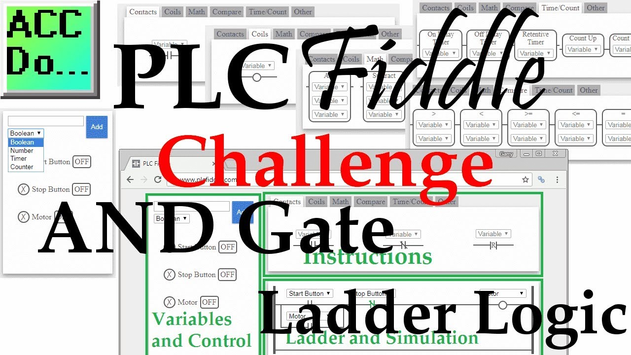 AND Gate Ladder Logic Programming Tutorial | PLC Fiddle Challenge Solution