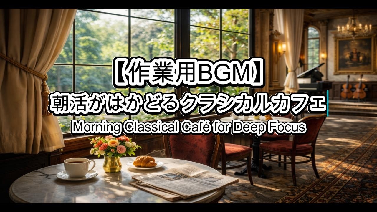 【作業用BGM】朝活がはかどる｜爽やかなクラシックカフェBGM