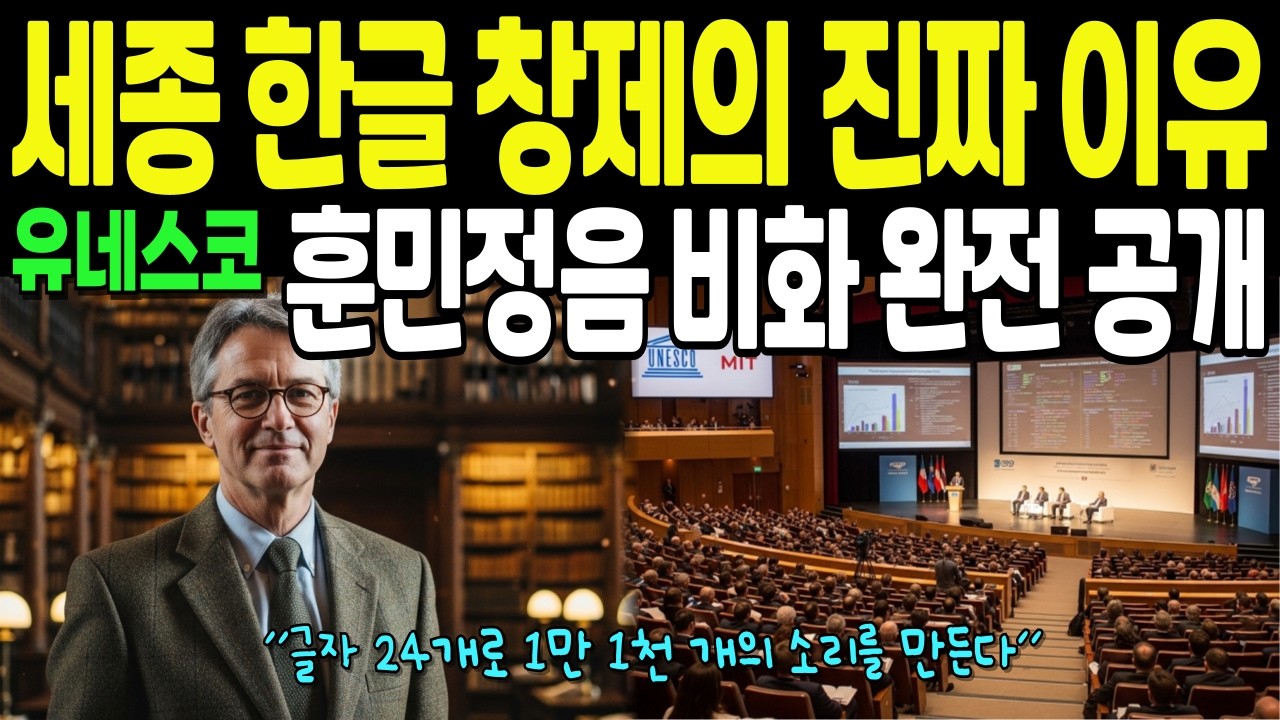 [해외감동사연] 유네스코가 인류 역사상 단 한 번만 선택한 문자 | 한글 창제의 진짜 이유