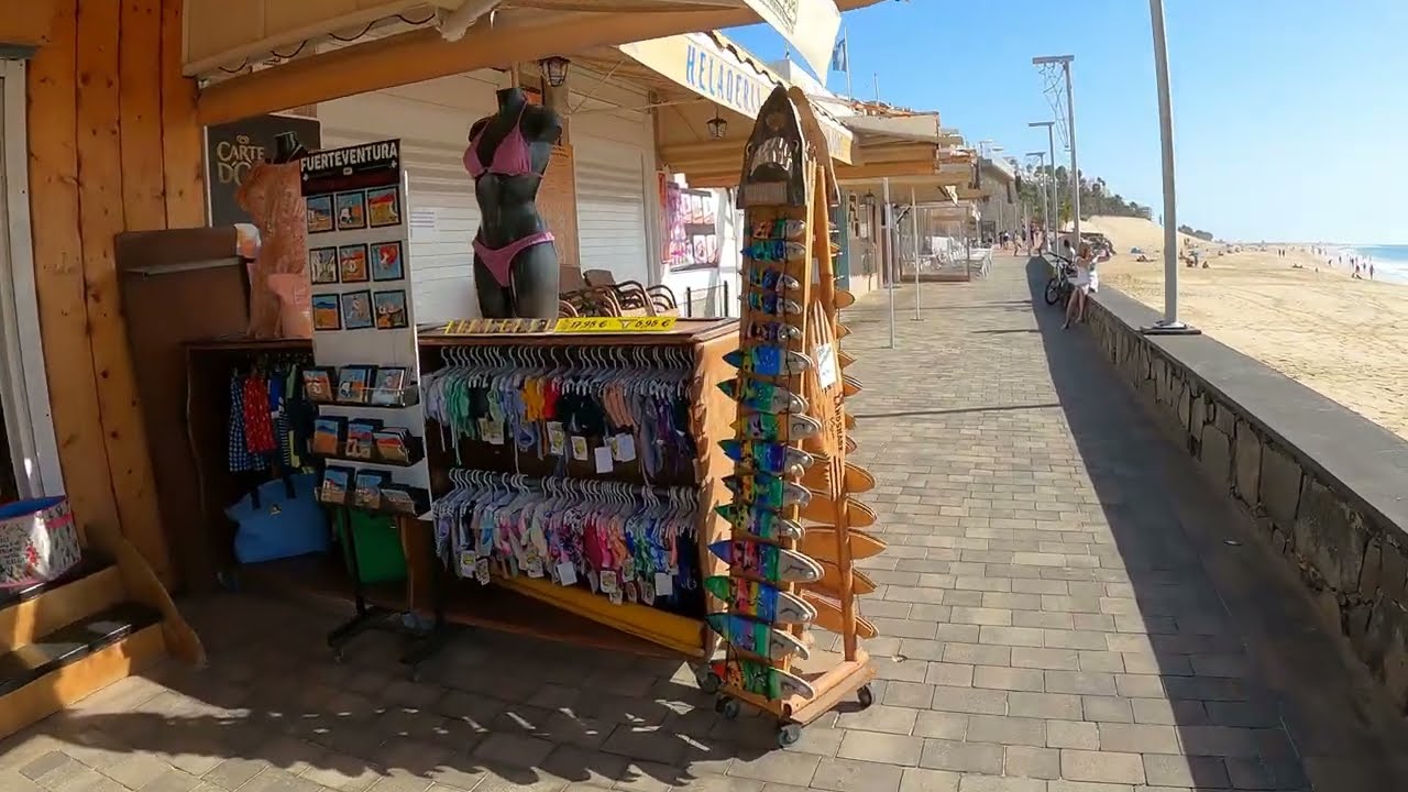 Morro Jable Playa De Jandia - Fuerteventura | walking tour  Einkaufen & Shopping Jandia beach