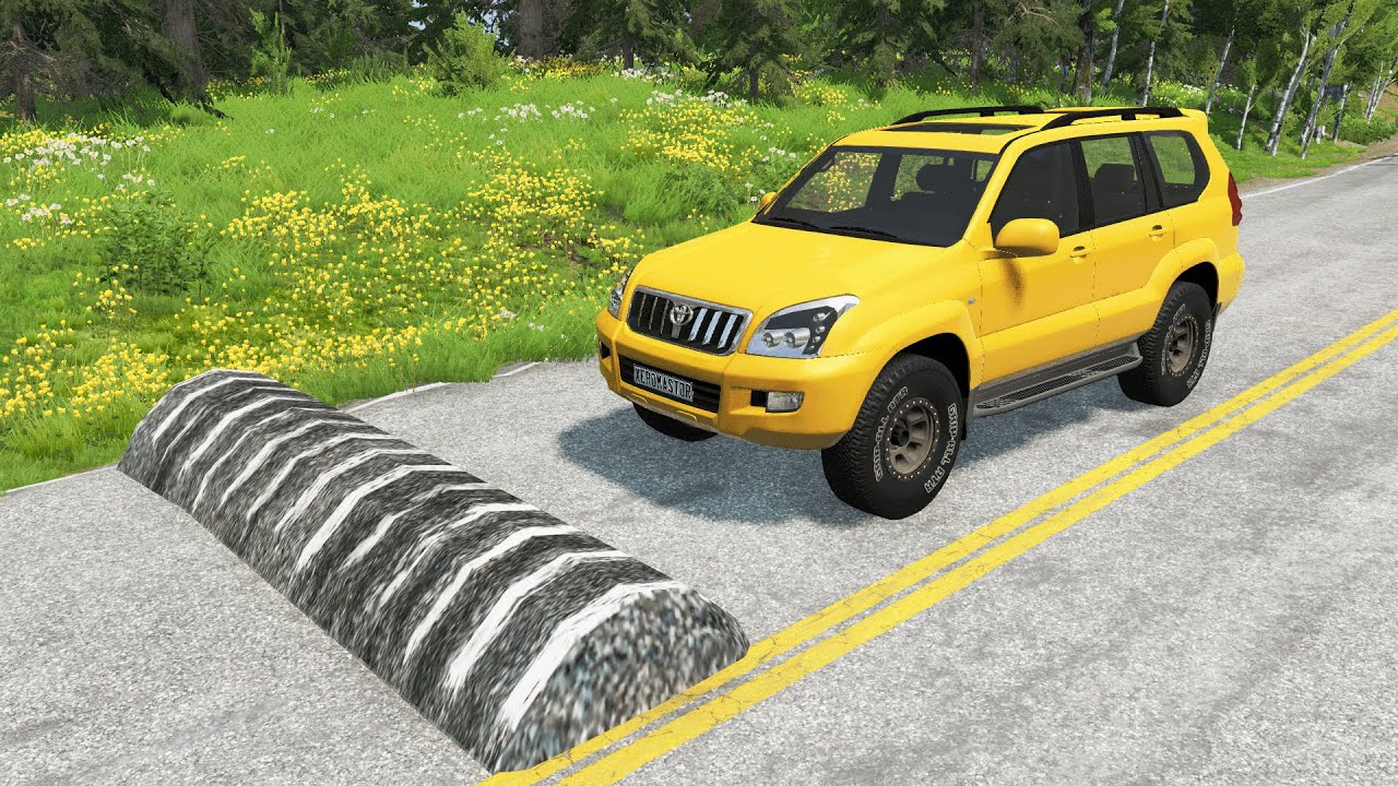 محاكي الحوادث : السرعة فوق مطبات Speed Bumps BeamNG.Drive