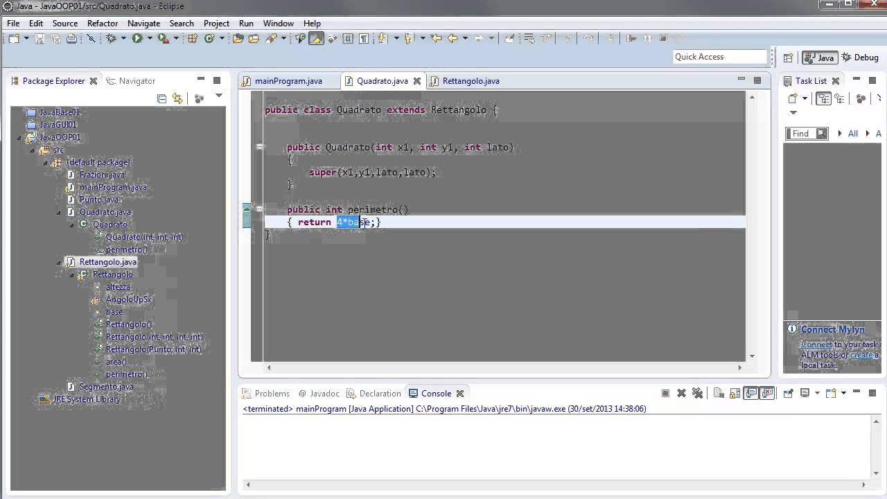 Java (Playlist 2) OOP - ITA 11: ereditarietà - membri protected, ridefinire metodi