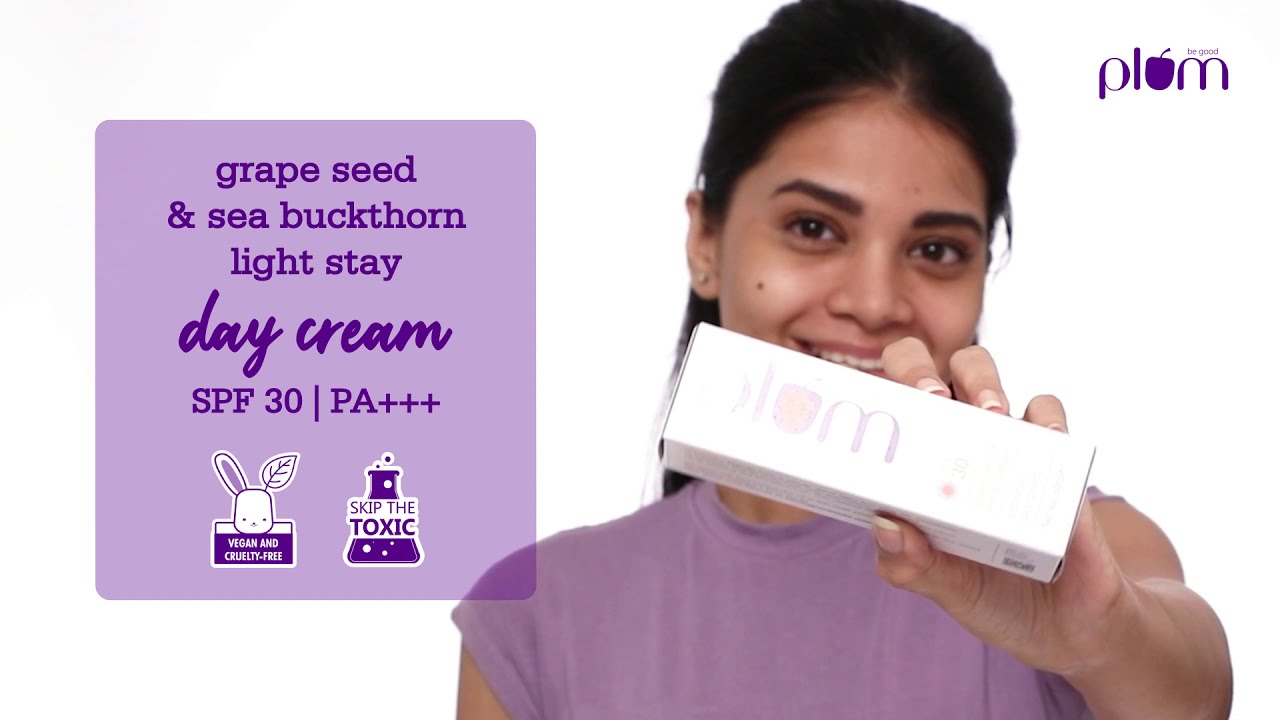 How to use Grape Seed & Sea Buckthorn Light Stay Day Cream SPF 30 | Mini guide | Plum Goodness