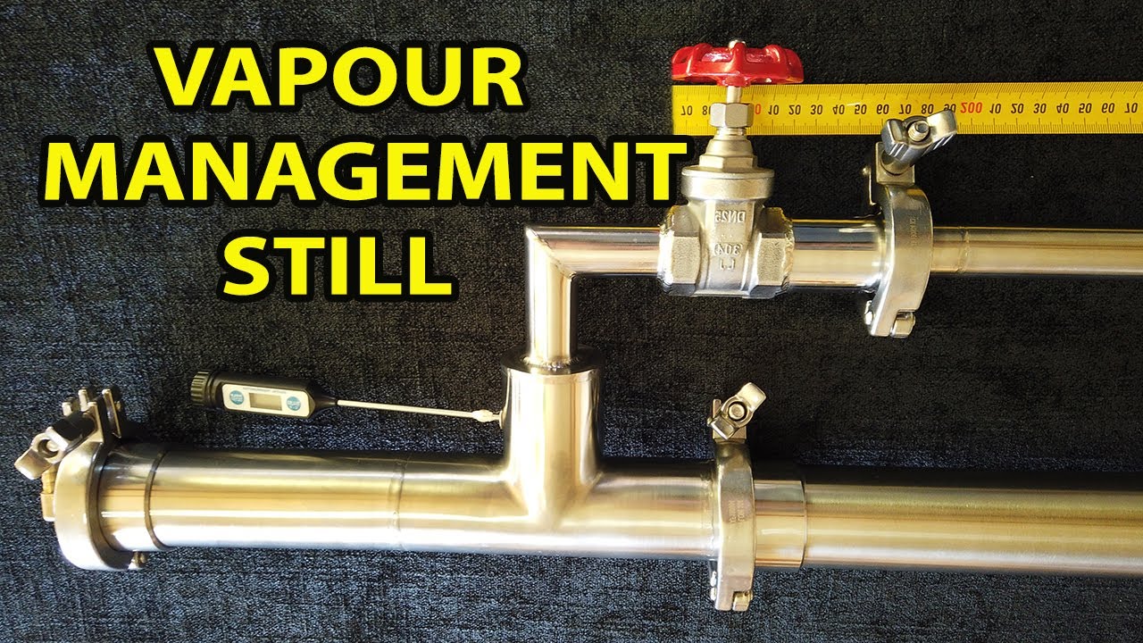 Vapour Management Alcohol still with adjustable vapour restrictor.