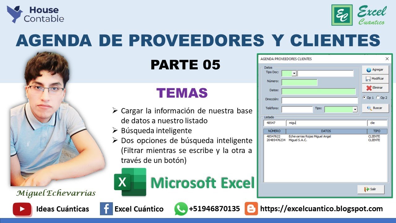 Agenda de Proveedores y Clientes VBA Excel (Macros) - Parte 05 