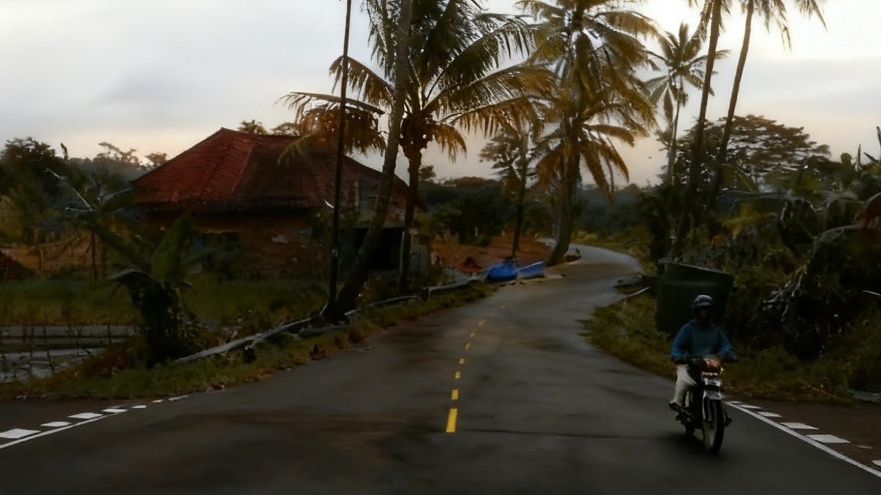Jalan Hotmix Jabar Istimewa Sampai Pelosok, Suasana Hujan Turun Di Kampung Terpencil Bikin Betah