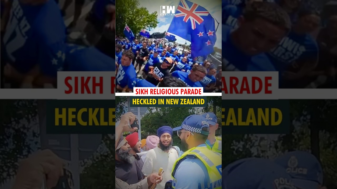 #Shorts | New Zealand: Sikh Nagar Kirtan halted by far-right group performing haka dance
