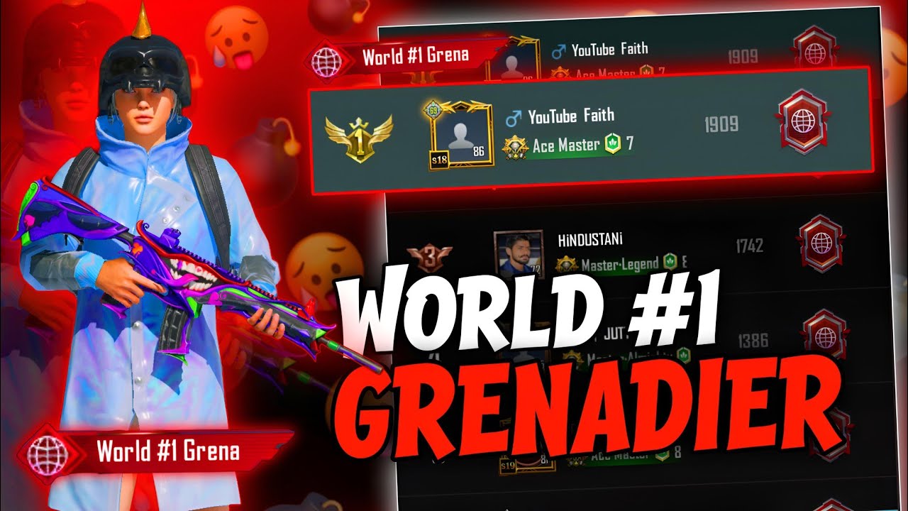 I GOT WORLD #1 GRENADIER TITLE🔥| 1900 KILLS WITH ONLY NADES🥵| PUBG MOBILE
