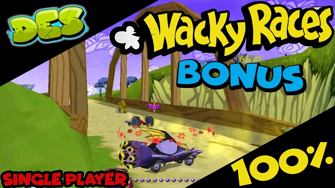 WACKY RACES - BONUS - 𝙎𝙞𝙣𝙜𝙡𝙚 𝙋𝙡𝙖𝙮𝙚𝙧 100% PS1