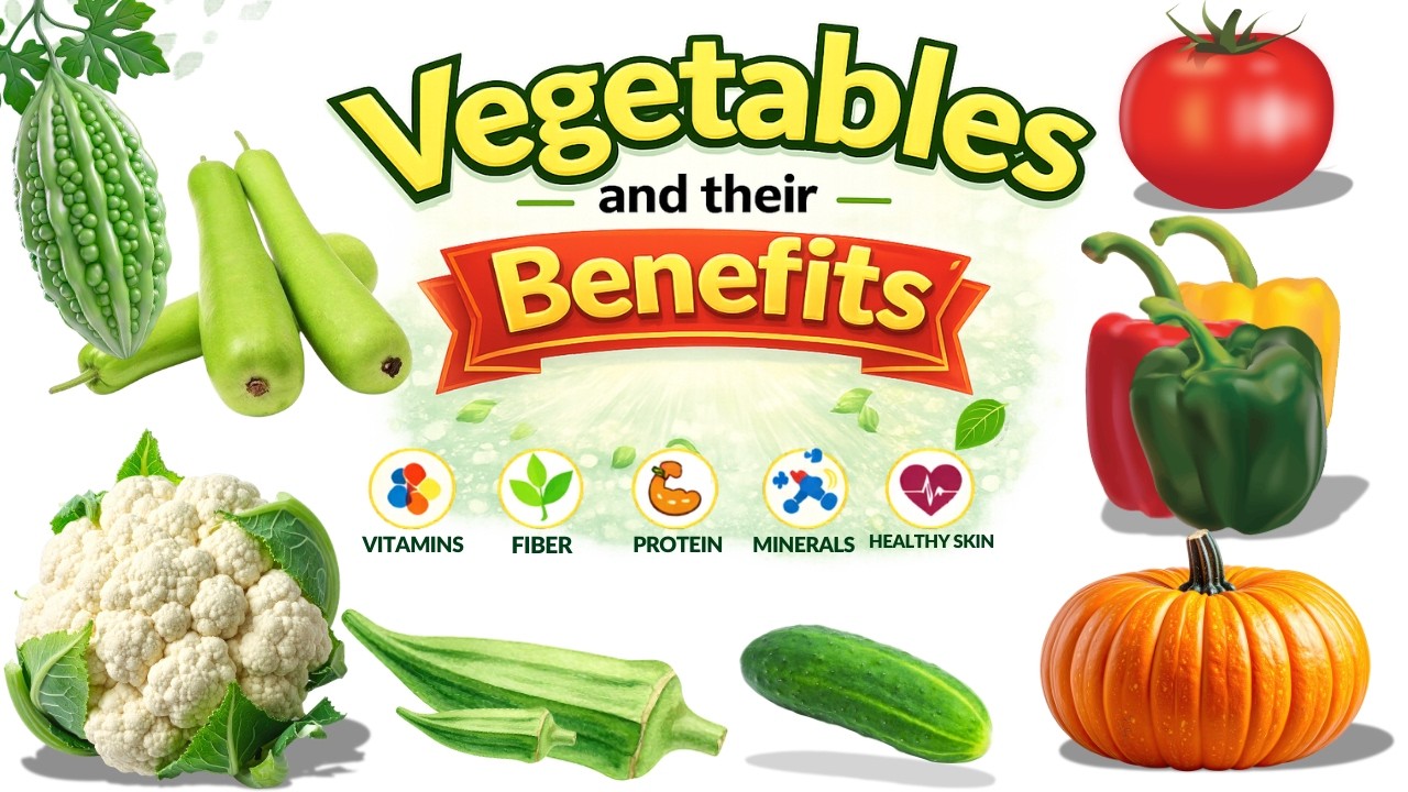 Vegetables and Their Benefits | Healthy Vegetables for Kids | Benefits of Eating Vegetables
