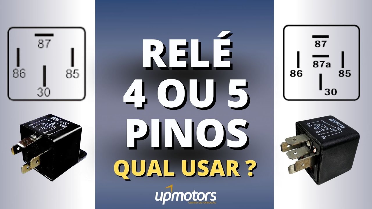 RELÉ AUXILIAR 4 e 5 Pinos qual a diferença e como ligar ; UPMOTORS