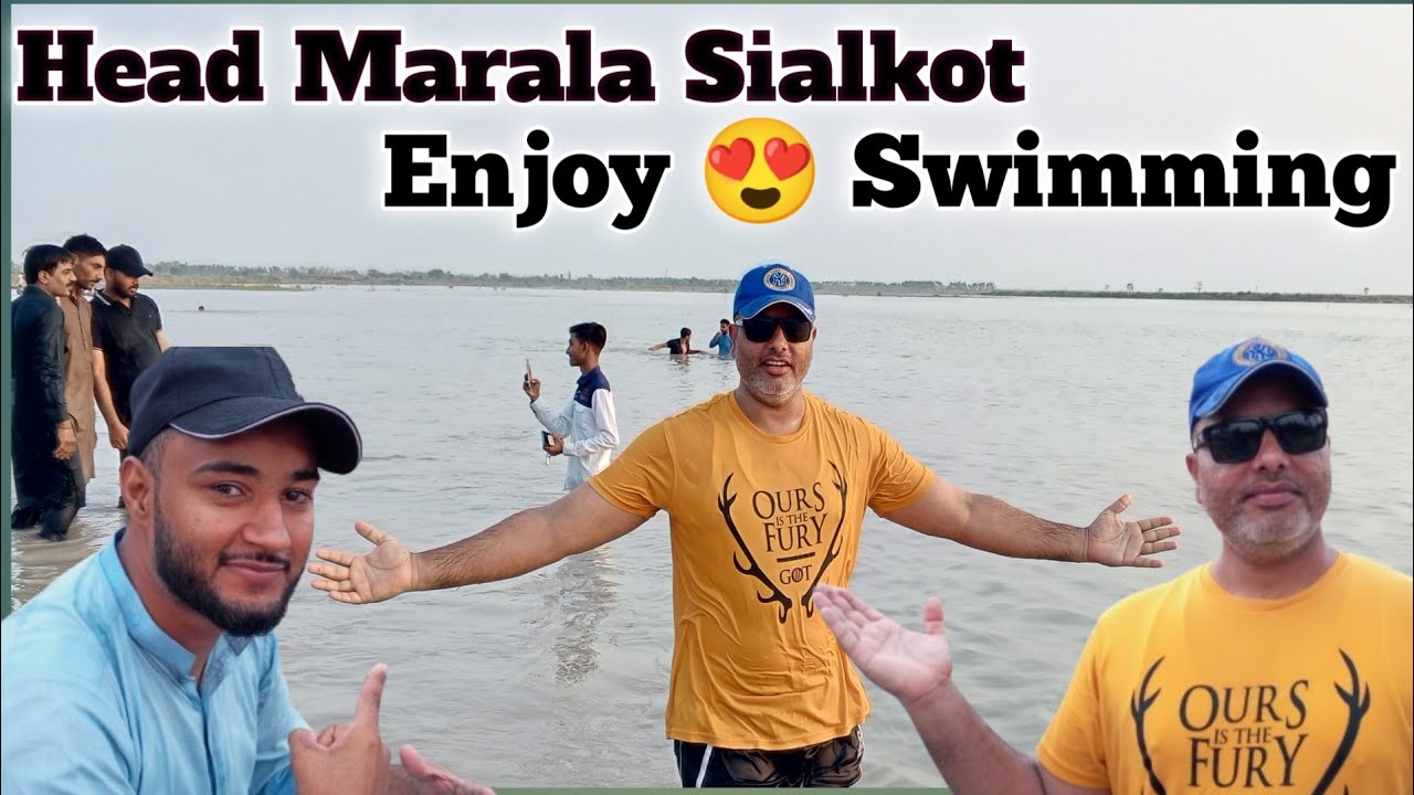 Head Marala Sialkot | Enjoy Swimming 🤗 | Chenab River 🥰 Pakistan 🇵🇰 Village Life