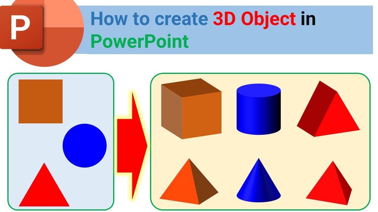 PowerPoint for Publication: How to create 3D shape in PowerPoint