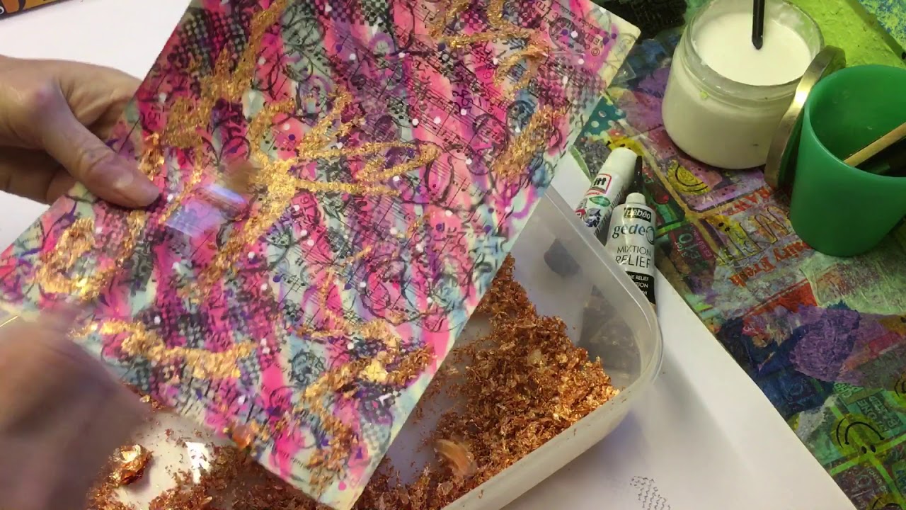 How to make mixed media borders for journals,Postcards,ATC’s etc (First inspired by Ilene McInnes)