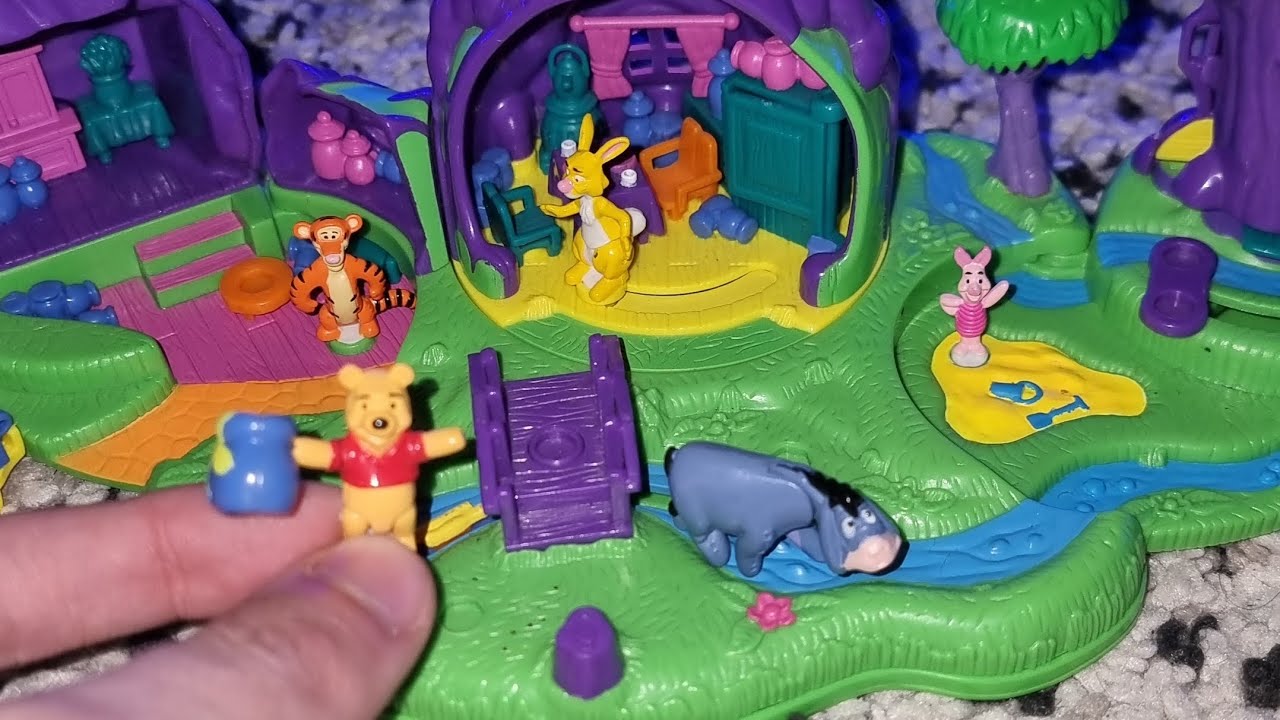1990s *WINNIE THE POOH* POLLY POCKET TREEHOUSE (asmr!!)